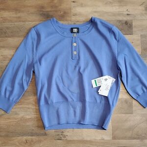 Blue Button-Up Sweater